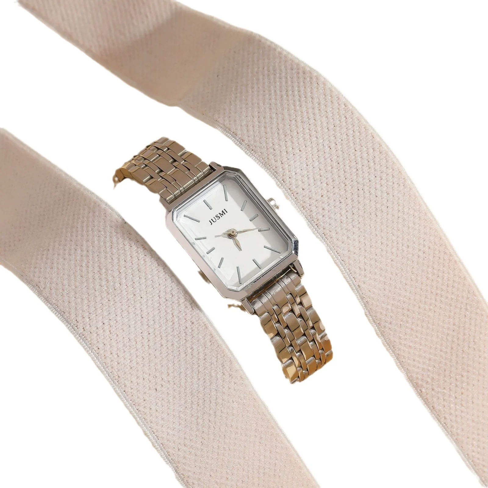Square Women's Alloy Case Pu Strap Leisure Style Fashion Quartz Watch - Image 4