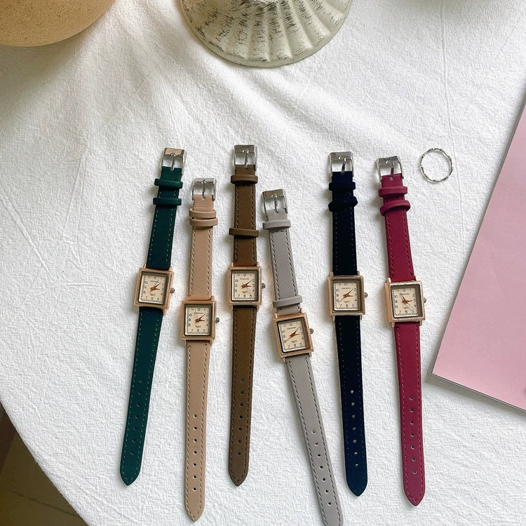 Square Women's Watch Alloy Case Ordinary Glass Mirror Thin Belt Small Dial Retro Leisure Style - Image 5