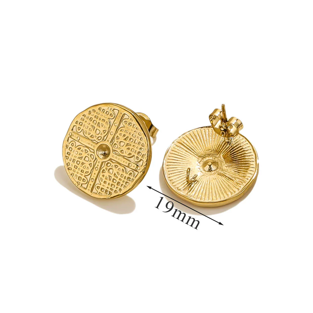 Stainless Steel 18K Gold Plated Square Open Ring Fashion Original Design Diy Earrings - Image 10