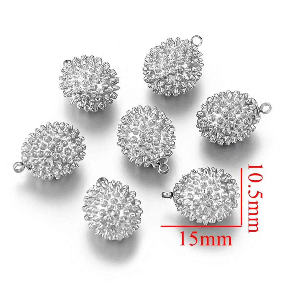 Stainless Steel 3D Durian And Fish Pattern Pendant Jewelry Accessories With Electroplating - Image 6