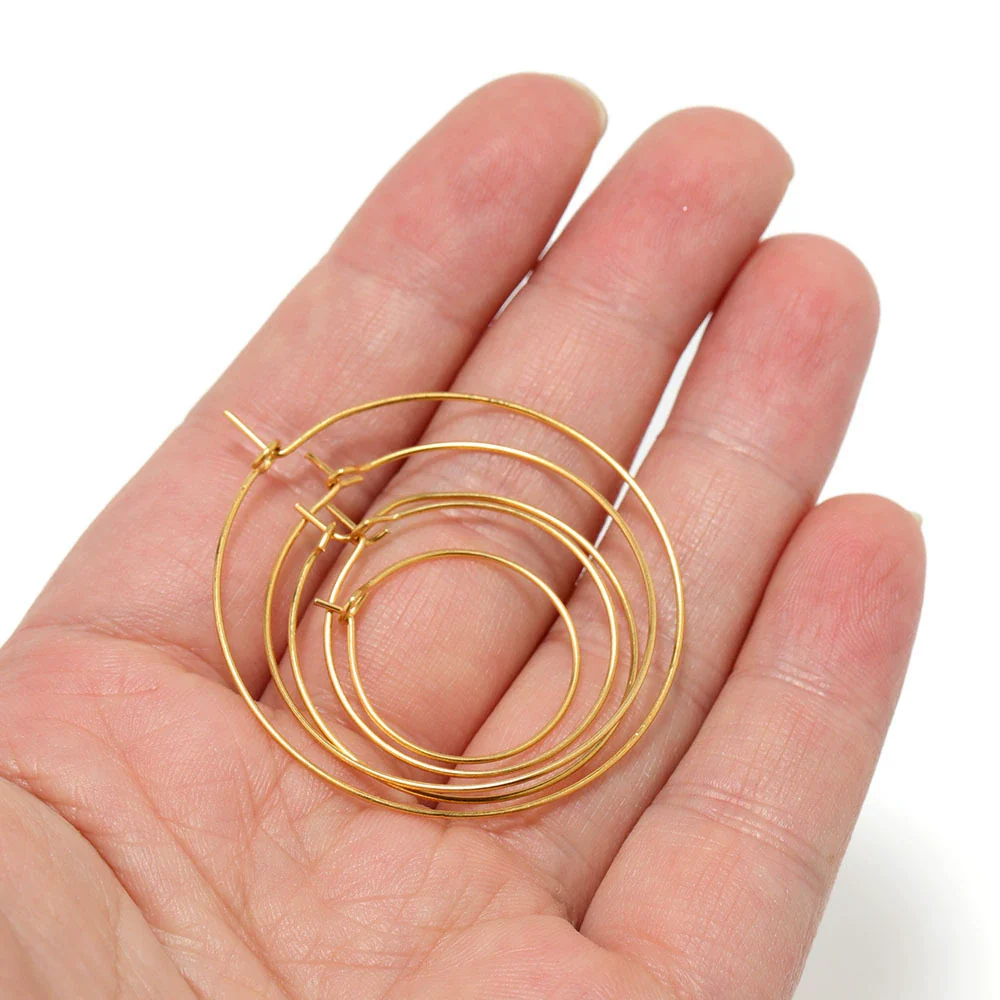 Stainless Steel 9 Word Circle Geometric Electroplated Women's Earrings Accessories - Image 5