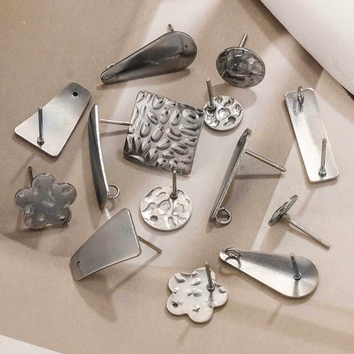 Stainless Steel And 925 Silver Round Electroplated Diy Handmade Earrings Accessories - Image 3