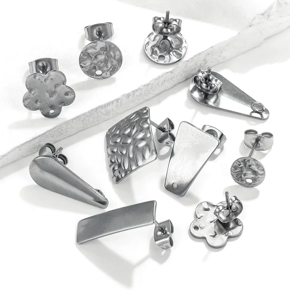 Stainless Steel And 925 Silver Round Electroplated Diy Handmade Earrings Accessories - Image 4