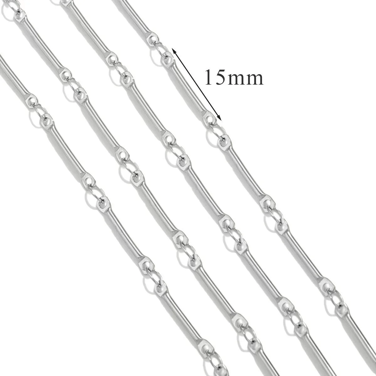 Stainless Steel And Titanium Steel Chain Accessories Electroplated 18K Gold Stick S Chain Strip Jewelry - Image 6