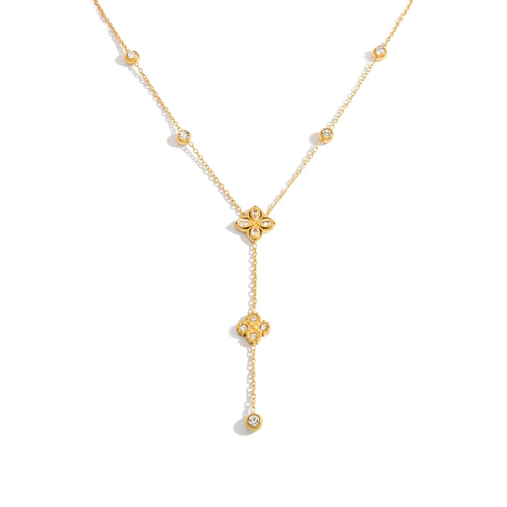 Stainless Steel And Titanium Steel Women's Collarbone Necklace Electroplated Fashion Minimalist Style - Image 5