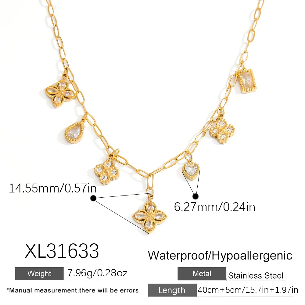 Stainless Steel And Titanium Steel Women's Collarbone Necklace Electroplated Fashion Minimalist Style - Image 6