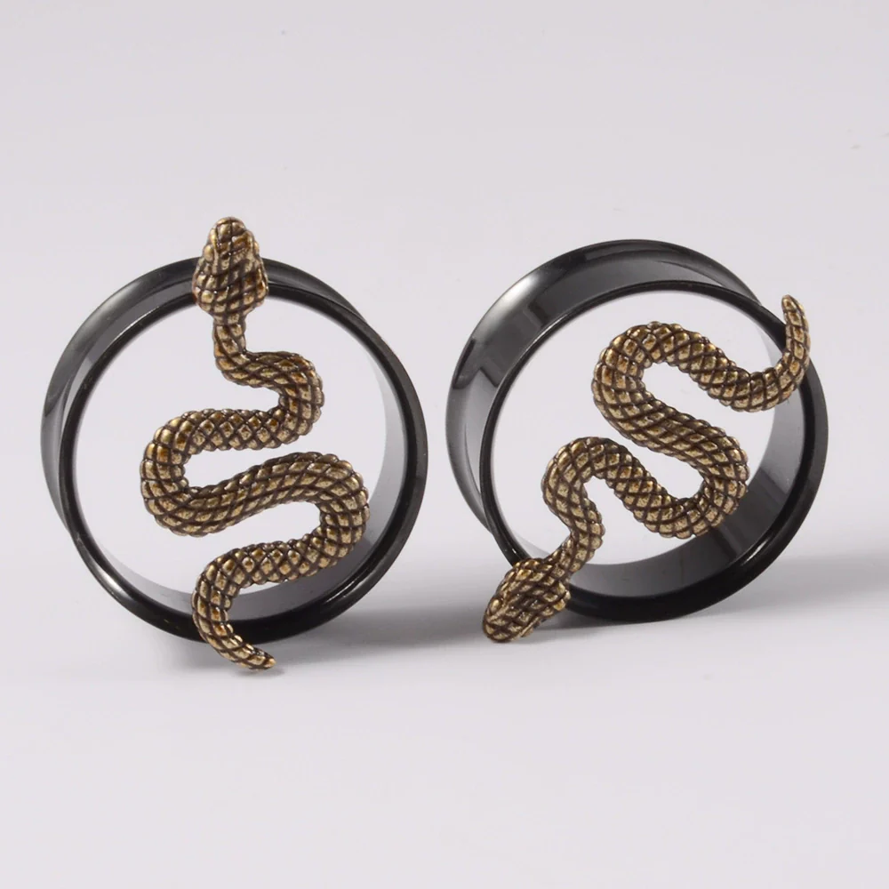 Stainless Steel Animal Shaped Electroplated Earrings Horn Bee Snake Skull - Image 3