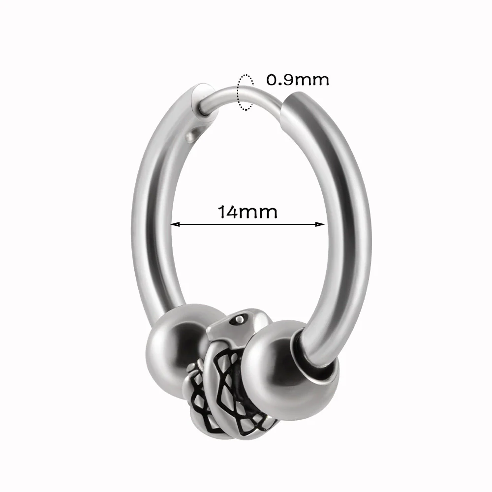 Stainless Steel Animal Zodiac Geometric Leaf Snakeshaped Skull Ear Buckle Earrings And Ear Bone Ring With Electroplating - Image 11