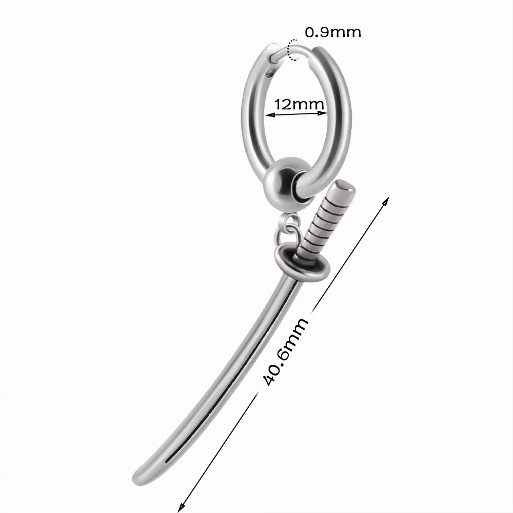 Stainless Steel Animal Zodiac Geometric Leaf Snakeshaped Skull Ear Buckle Earrings And Ear Bone Ring With Electroplating - Image 18