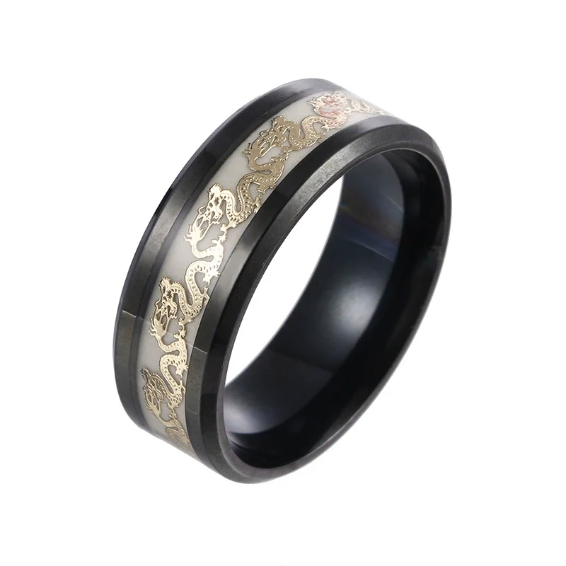 Stainless Steel Animal Zodiac Luminous Ring Electroplated Jewelry For Men And Women - Image 5