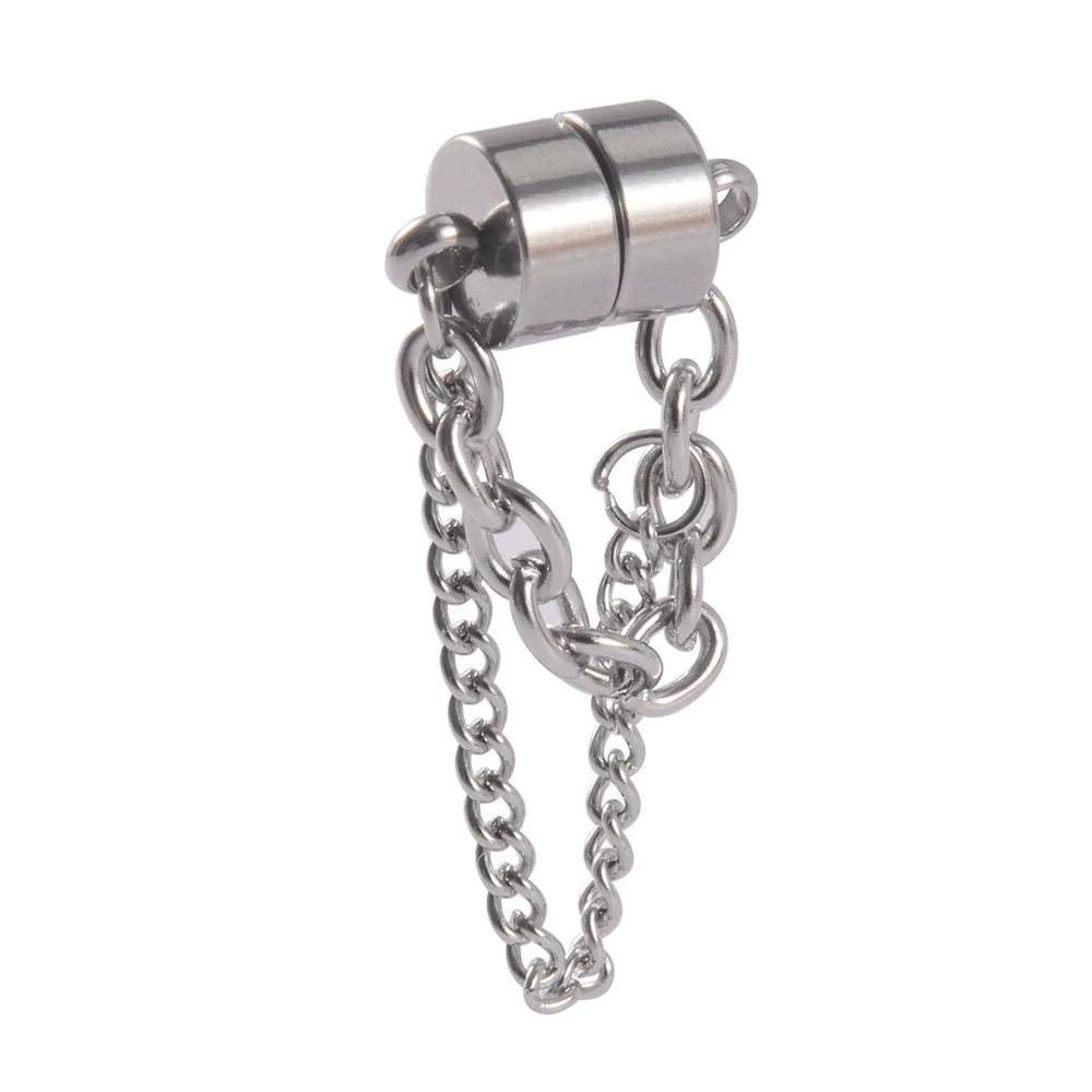 Stainless Steel Antler Pattern Electroplated Round Ball Conical Ball Magnetic Nose Ring Piercing Earrings Unisex - Image 5