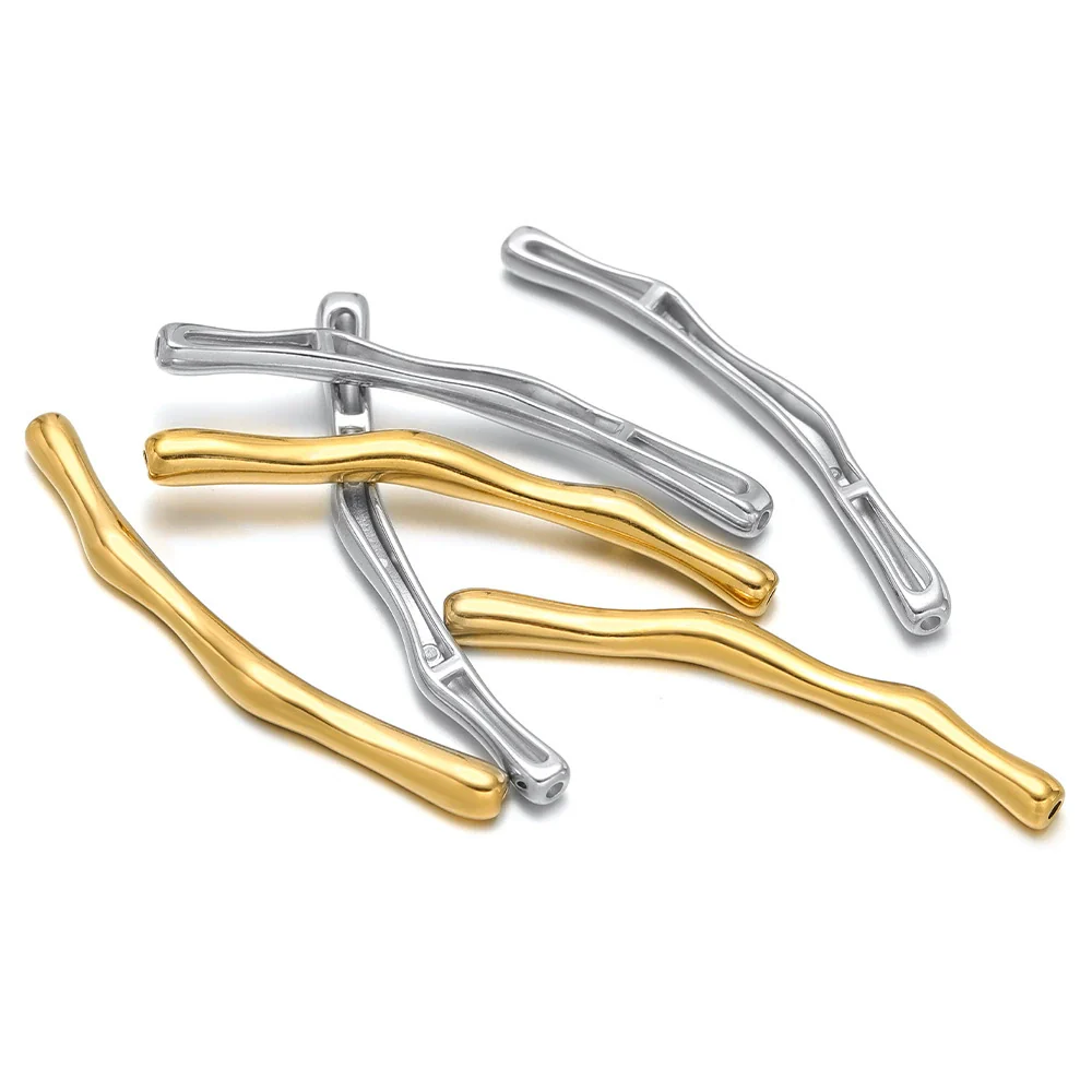 Stainless Steel Bamboo Elbow Pendant Vacuum Plating Casting Jewelry Accessories - Image 5