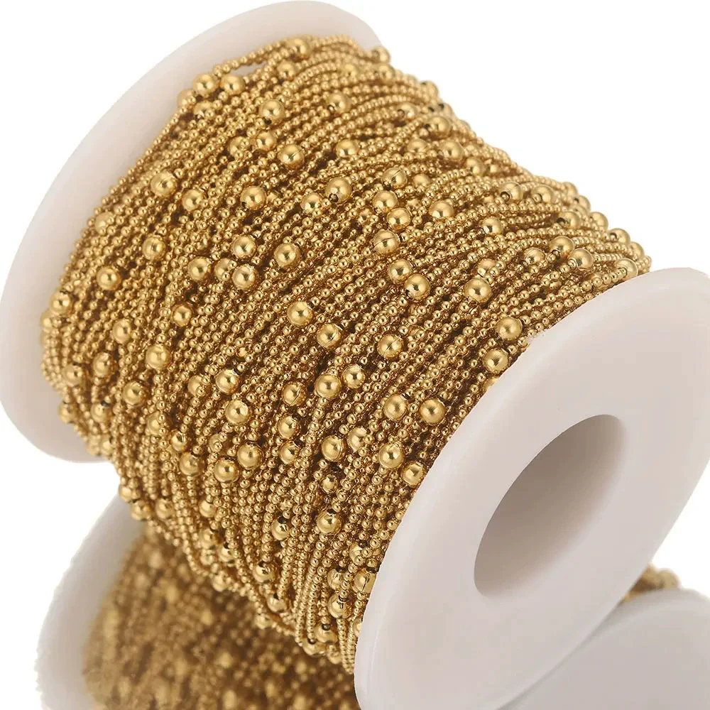 Stainless Steel Bead Chain Jewelry Accessories With Totem Pattern And Electroplating Process For Diy Necklace And Bracelet Making - Image 3