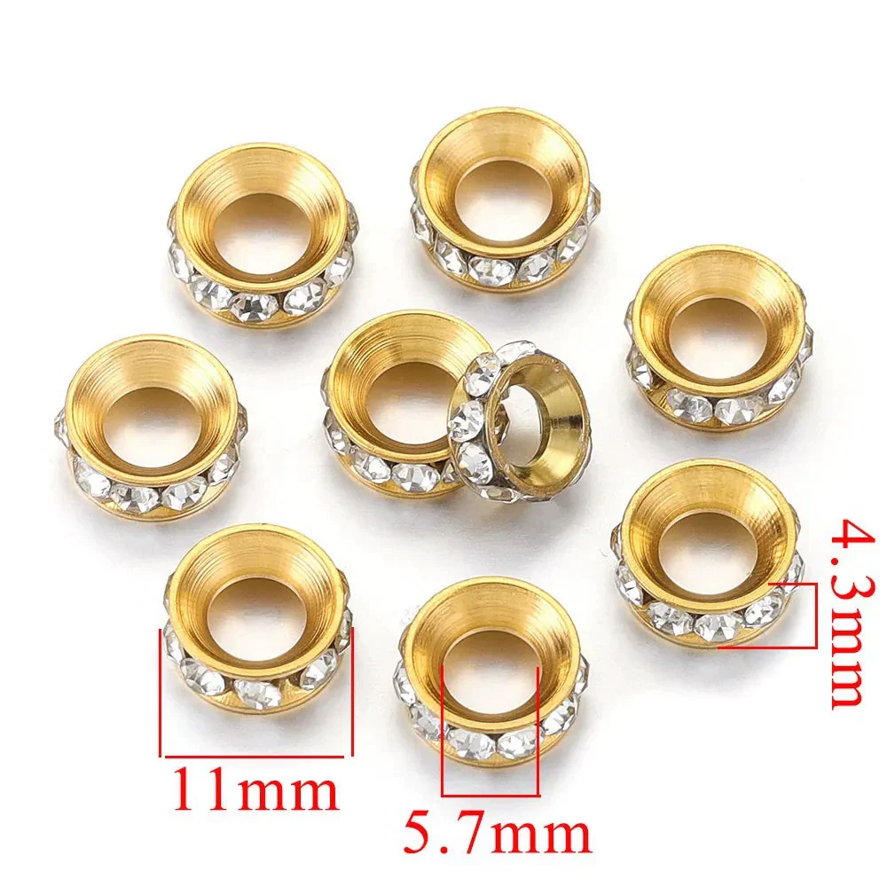 Stainless Steel Beaded And Wheel Diy Jewelry Handmade Accessories Earrings And Bracelet With Electroplating - Image 9