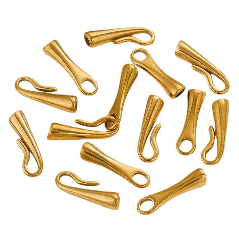 Stainless Steel Beaded Jewelry Accessories With Electroplating Bamboo Hook Pearl And Red Rope Style - Image 5