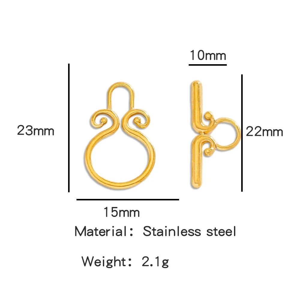 Stainless Steel Bee Pattern Electroplated Buckle Jewelry Accessories - Image 11
