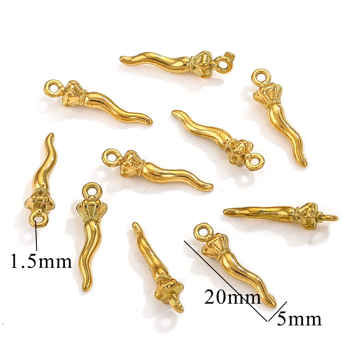 Stainless Steel Bow Leaves Pendant Accessories For Necklace And Bracelet Making Electroplated Waterproof - Image 10