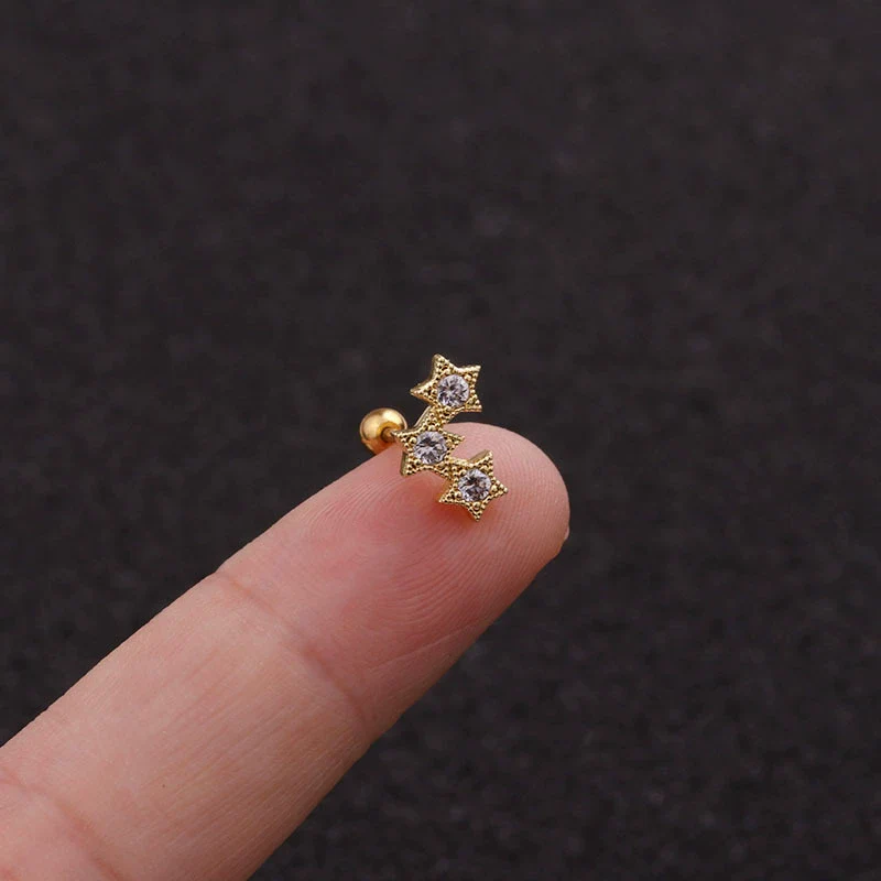 Stainless Steel Bow Pendant Zircon Earrings - Image 14