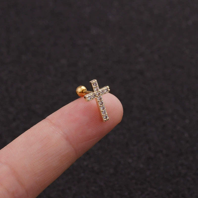Stainless Steel Bow Pendant Zircon Earrings - Image 15