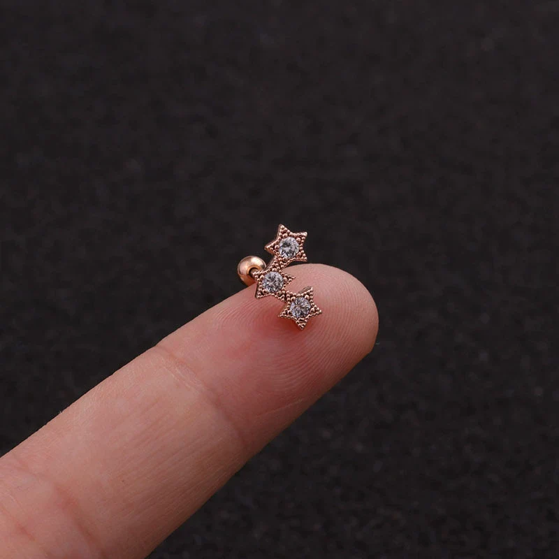 Stainless Steel Bow Pendant Zircon Earrings - Image 20