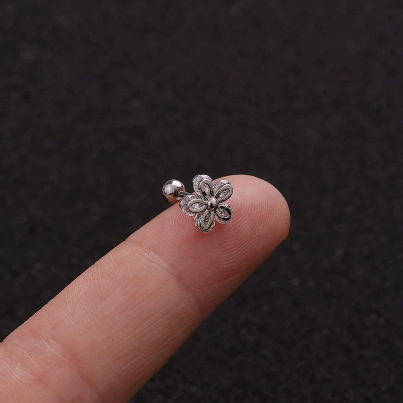 Stainless Steel Bow Pendant Zircon Earrings - Image 6