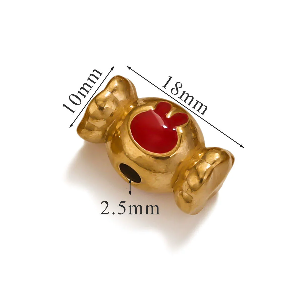 Stainless Steel Cartoon Beads With Oil Dropping Large Hole Eight Eyes Pattern 18K Gold Vacuum Plated Diy Bracelet Jewelry Accessories - Image 33