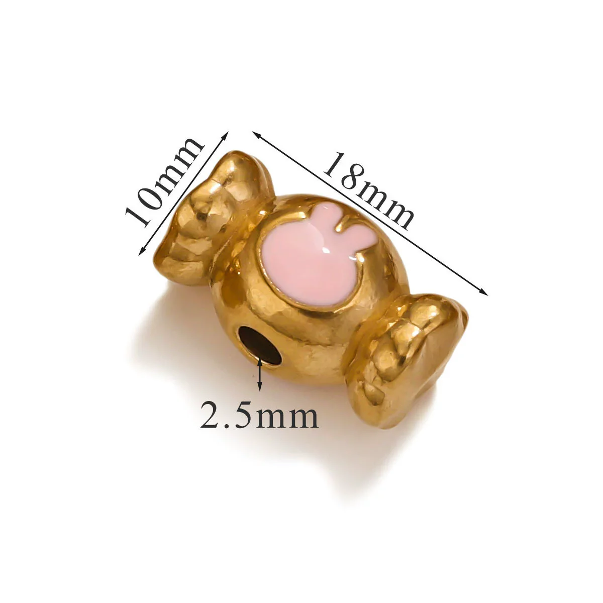 Stainless Steel Cartoon Beads With Oil Dropping Large Hole Eight Eyes Pattern 18K Gold Vacuum Plated Diy Bracelet Jewelry Accessories - Image 34