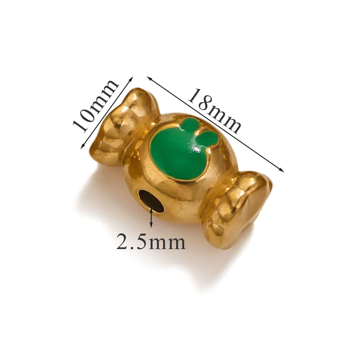 Stainless Steel Cartoon Beads With Oil Dropping Large Hole Eight Eyes Pattern 18K Gold Vacuum Plated Diy Bracelet Jewelry Accessories - Image 35