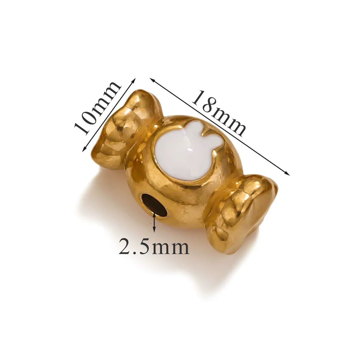 Stainless Steel Cartoon Beads With Oil Dropping Large Hole Eight Eyes Pattern 18K Gold Vacuum Plated Diy Bracelet Jewelry Accessories - Image 37