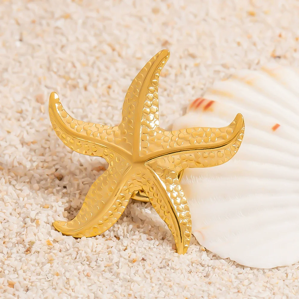 Stainless Steel Cartoon Style Marine Brooch With Electroplating - Image 4