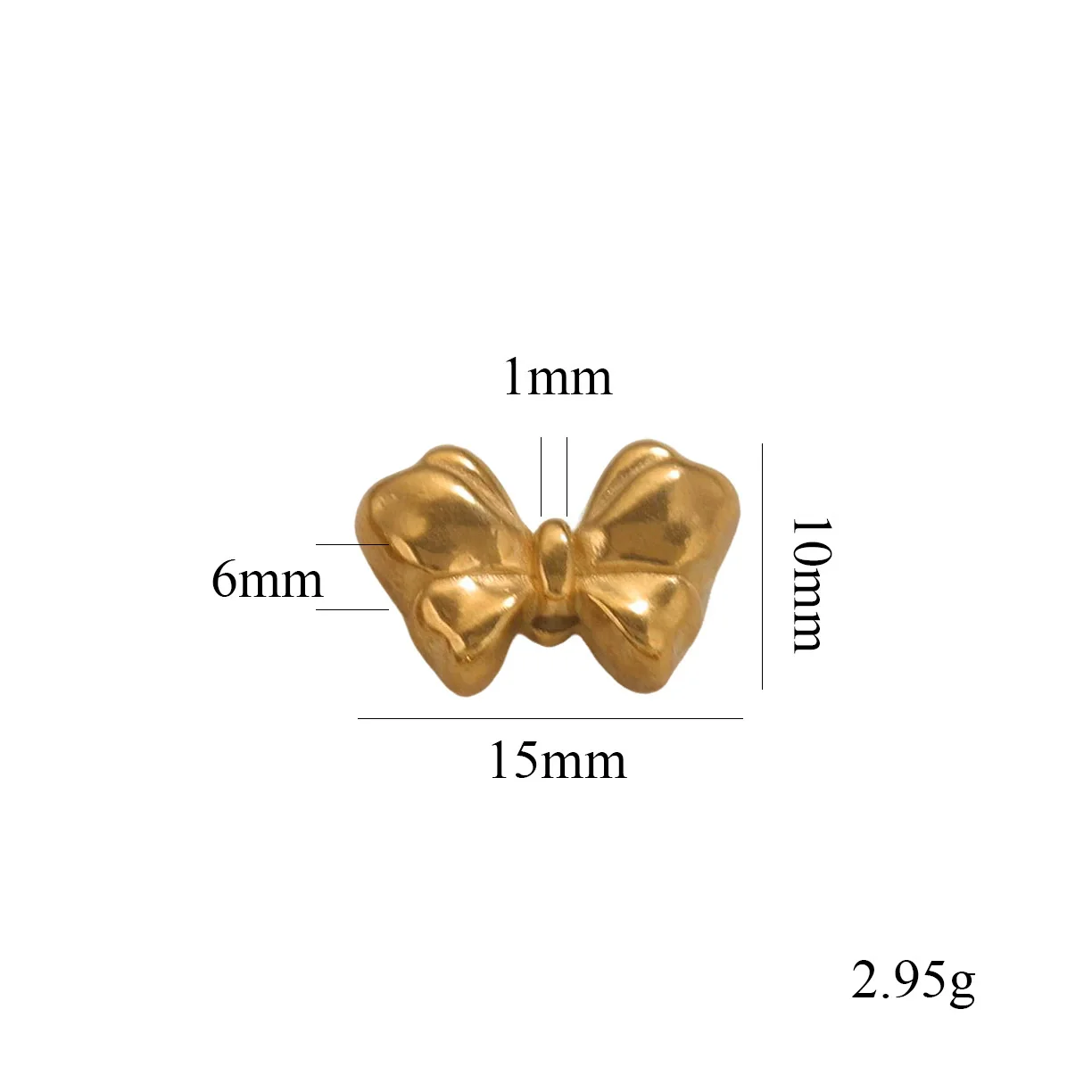 Stainless Steel Casting Bow Jewelry With Hirback Pattern And Electroplating Treatment Suitable For Earrings Hairpin Necklace Making - Image 10