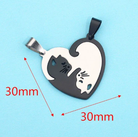 Stainless Steel Cat Puppy Cartoon Pendant Necklace 18K Gold Plated - Image 8