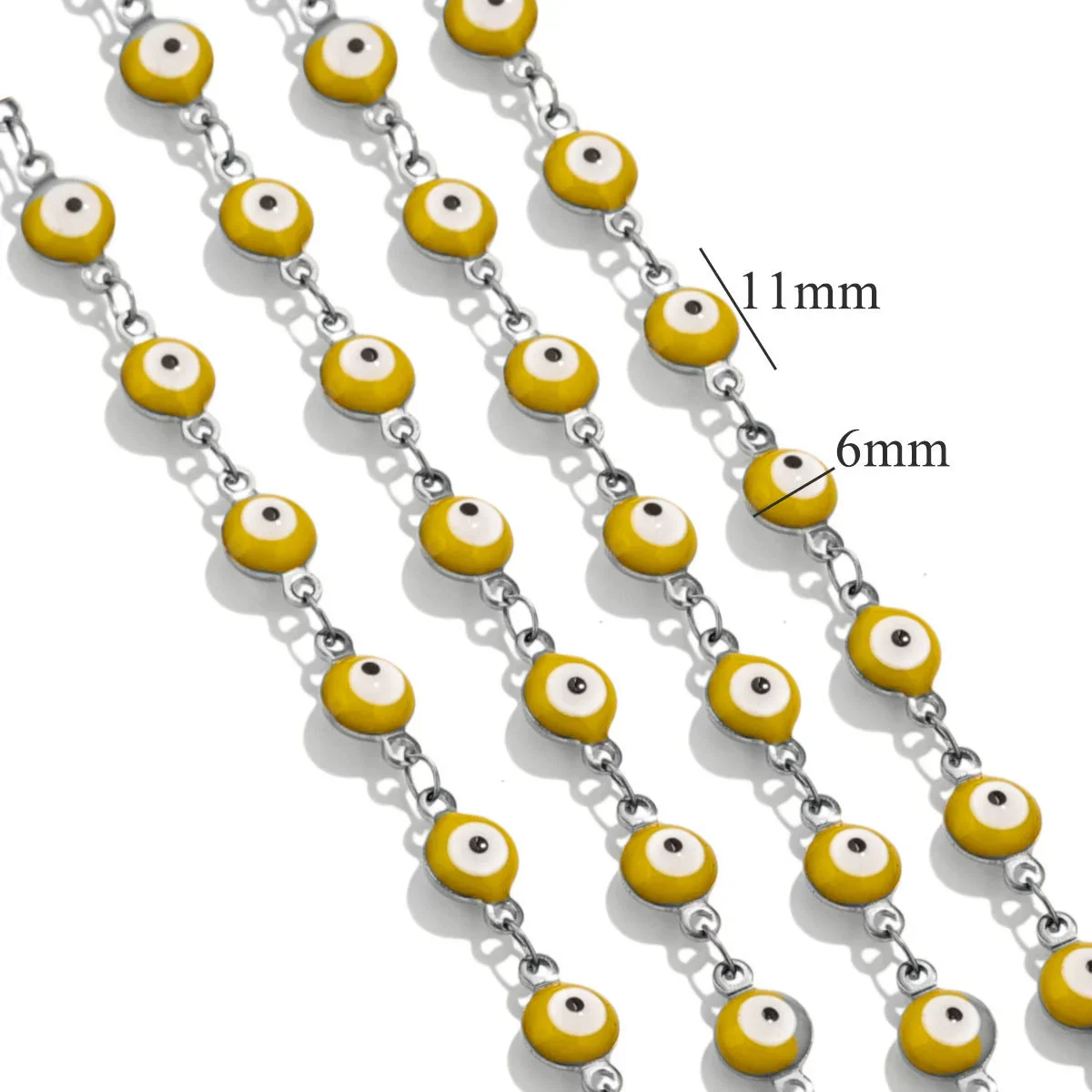Stainless Steel Chain Oil Dropping Devil's Eyes Handmade Jewelry Diy Accessories - Image 10