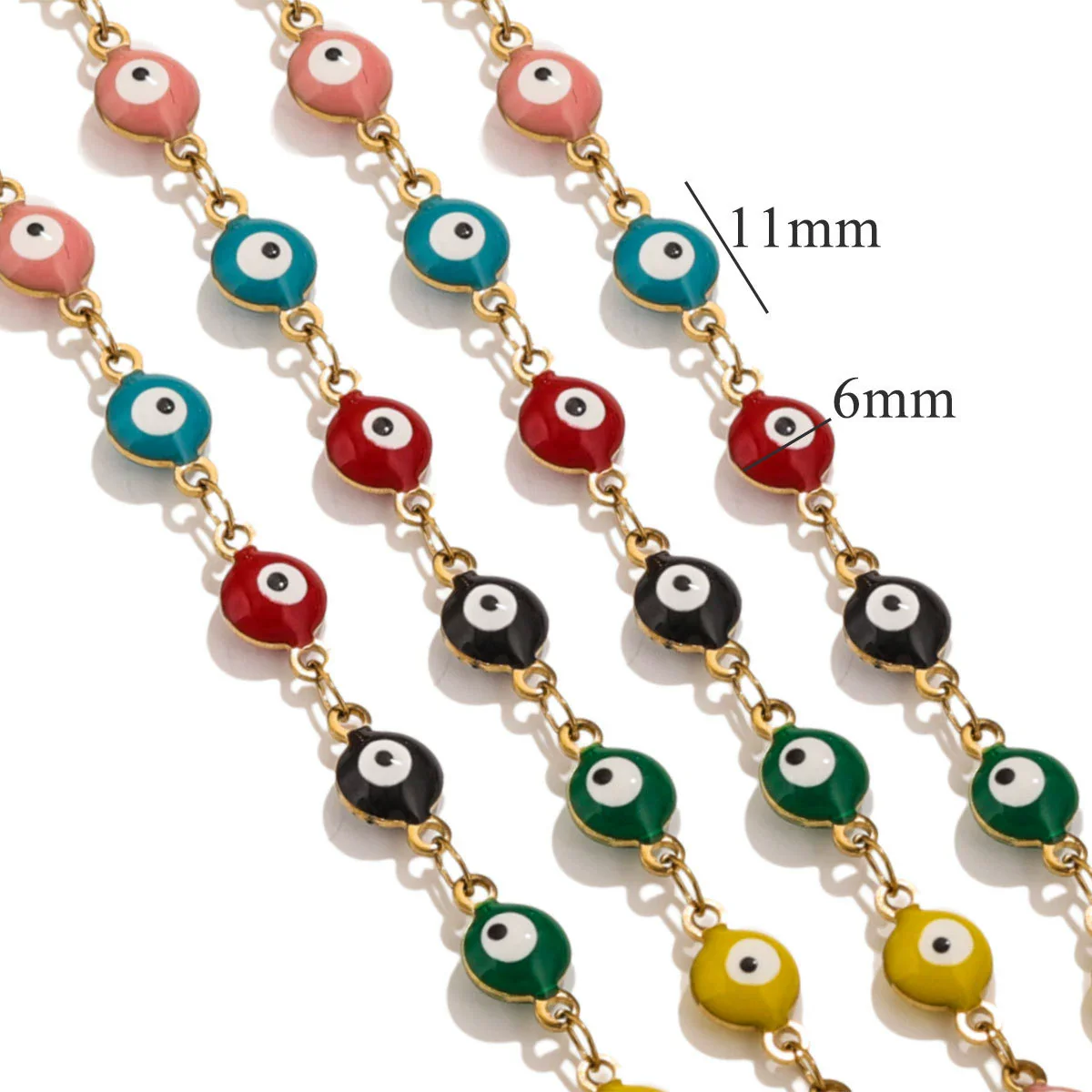Stainless Steel Chain Oil Dropping Devil's Eyes Handmade Jewelry Diy Accessories - Image 21