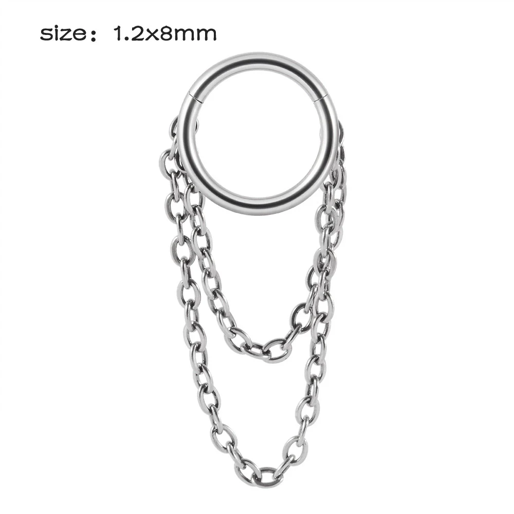 Stainless Steel Closed Nose Ring Welding Ball Dropshaped Round Electroplating Piercing Nose Septum Nail Unisex - Image 11