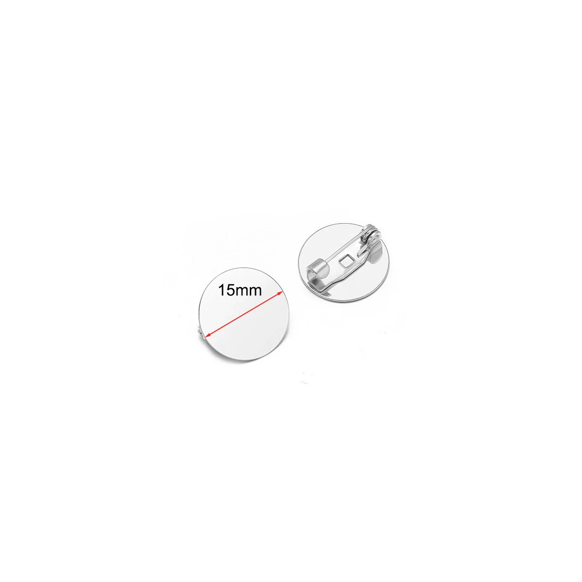 Stainless Steel Convex Embossed Brooch Base Blank Tray Diy Jewelry Accessories Garment Decorative Set With Electroplating - Image 10