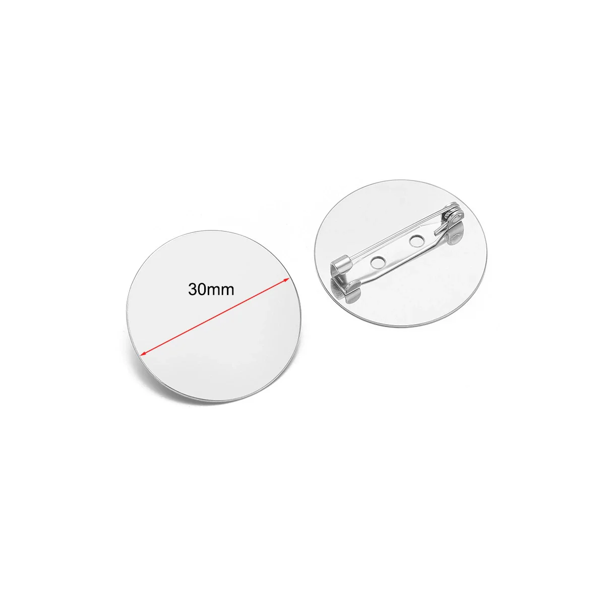 Stainless Steel Convex Embossed Brooch Base Blank Tray Diy Jewelry Accessories Garment Decorative Set With Electroplating - Image 13