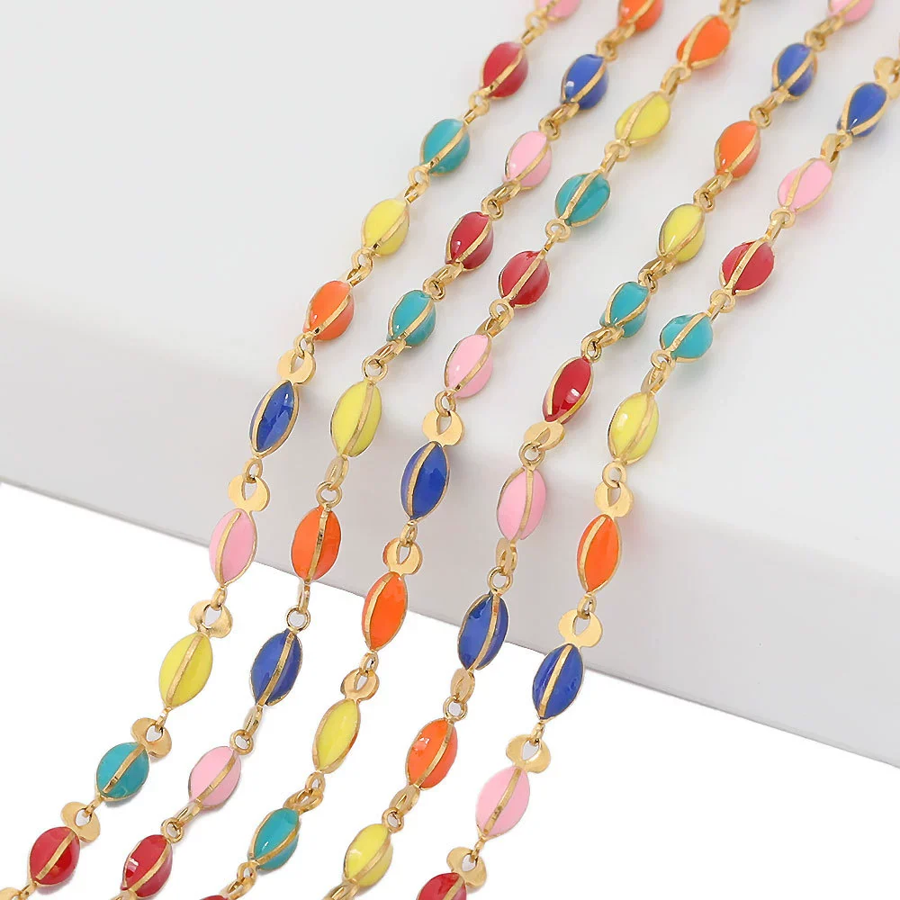 Stainless Steel Cross Dripping Oil Beads Jewelry Accessories For Necklace Bracelet Kanklet - Image 3