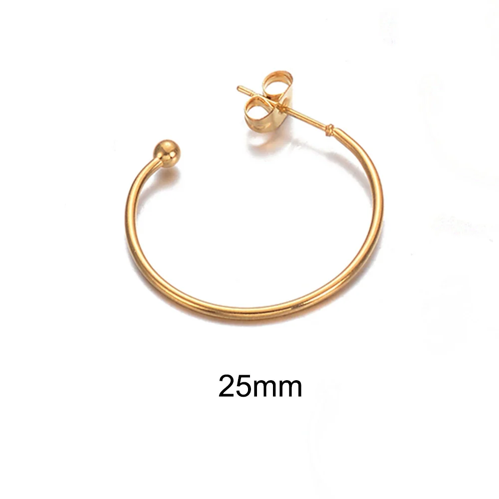 Stainless Steel Cshaped Electroplated Diy Handmade Earrings Jewelry Materials - Image 11