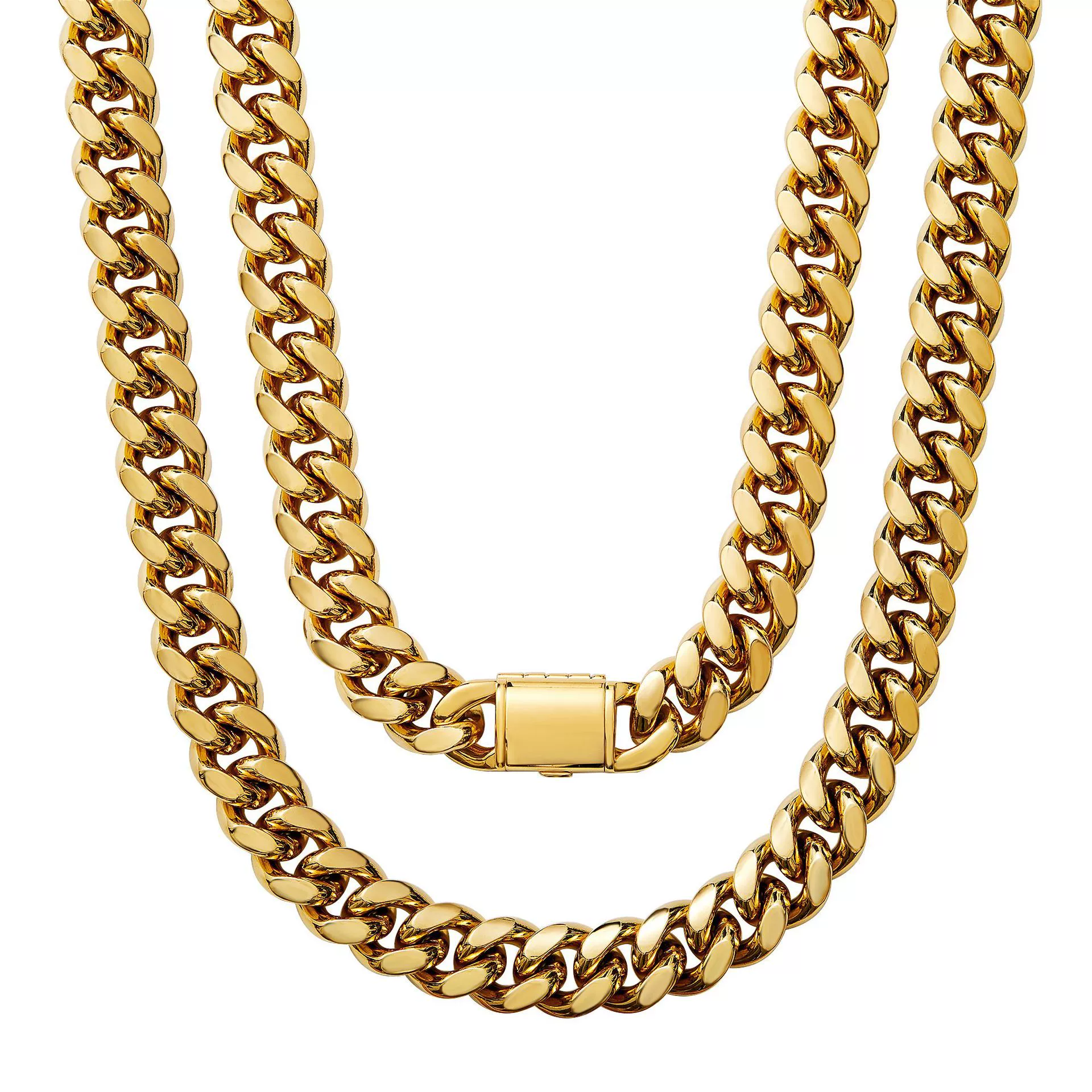 Stainless Steel Cuban Chain Minimalist Geometric Men's Necklace