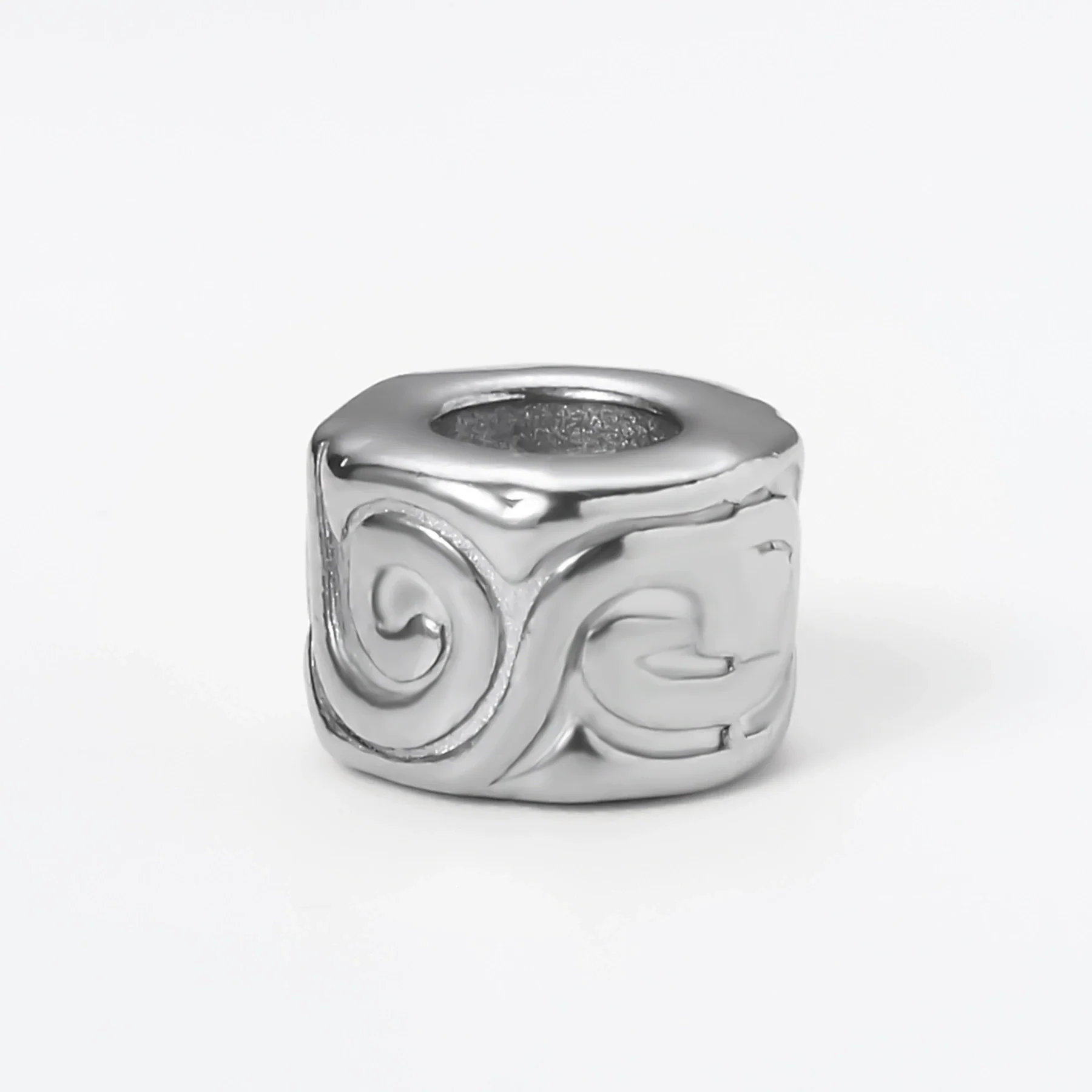 Stainless Steel Cylinder Pattern Casting Electroplating Bead Accessories For Diy Bracelet - Image 13