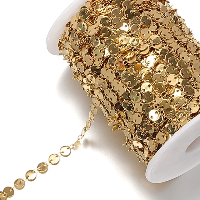 Stainless Steel Disc Pendant Star Chain Jewelry Accessories With Electroplating Treatment - Image 4