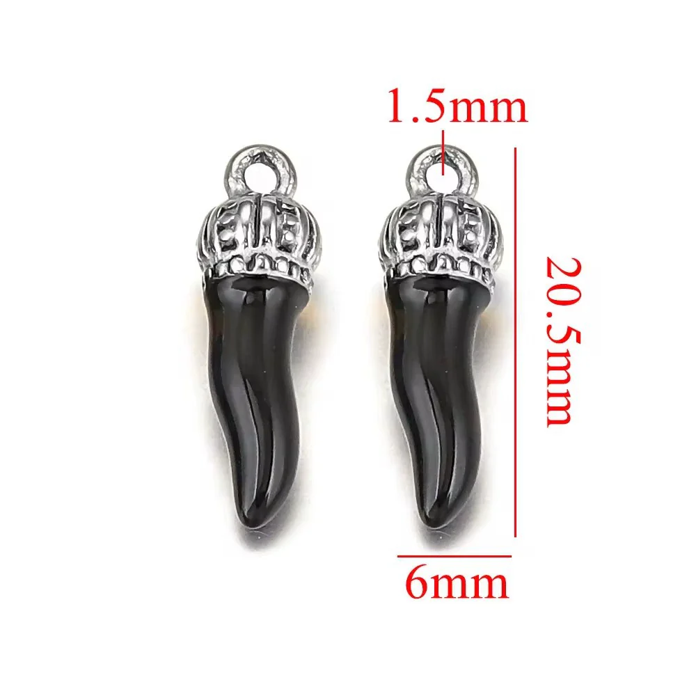 Stainless Steel Dripping Oil Three Dimensional Pepper Pendant Jewelry Earrings Luggage Pendant Diy Handmade - Image 9