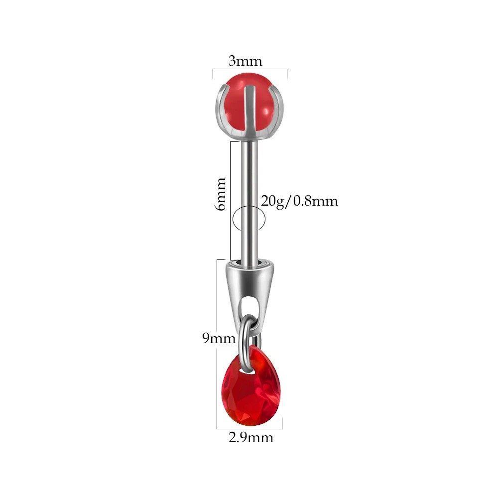 Stainless Steel Drop Shape Pendant Piercing Jewelry Electroplated Fashion Unisex - Image 18