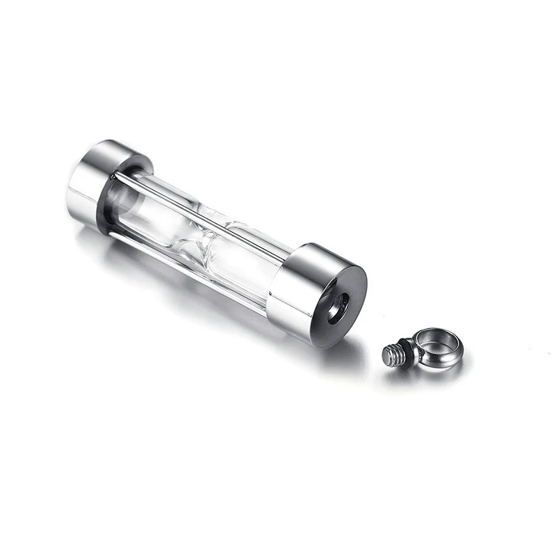 Stainless Steel Dropshaped Hourglass Pendant Necklace For Men And Women - Image 6
