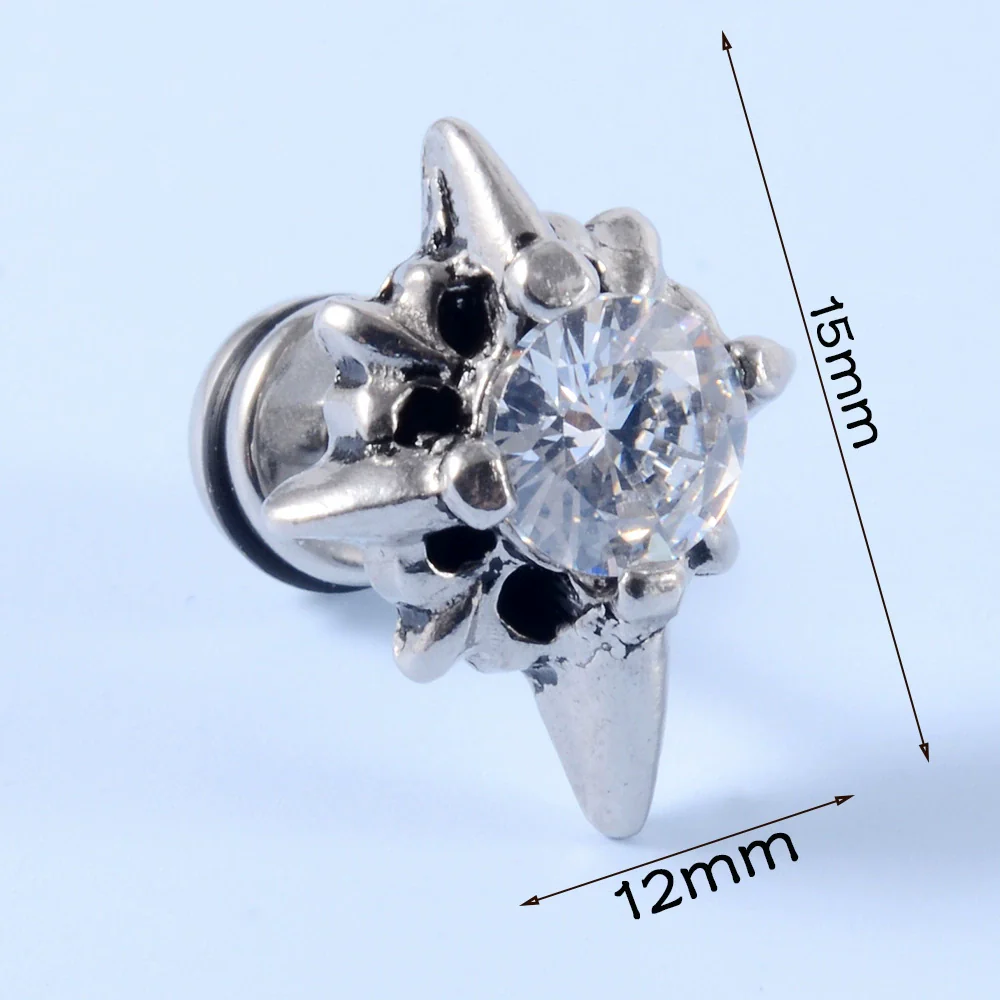 Stainless Steel Earrings With Geometric Animal Zodiac Patterns Heart And Drop Shaped Electroplated Punk Style - Image 10
