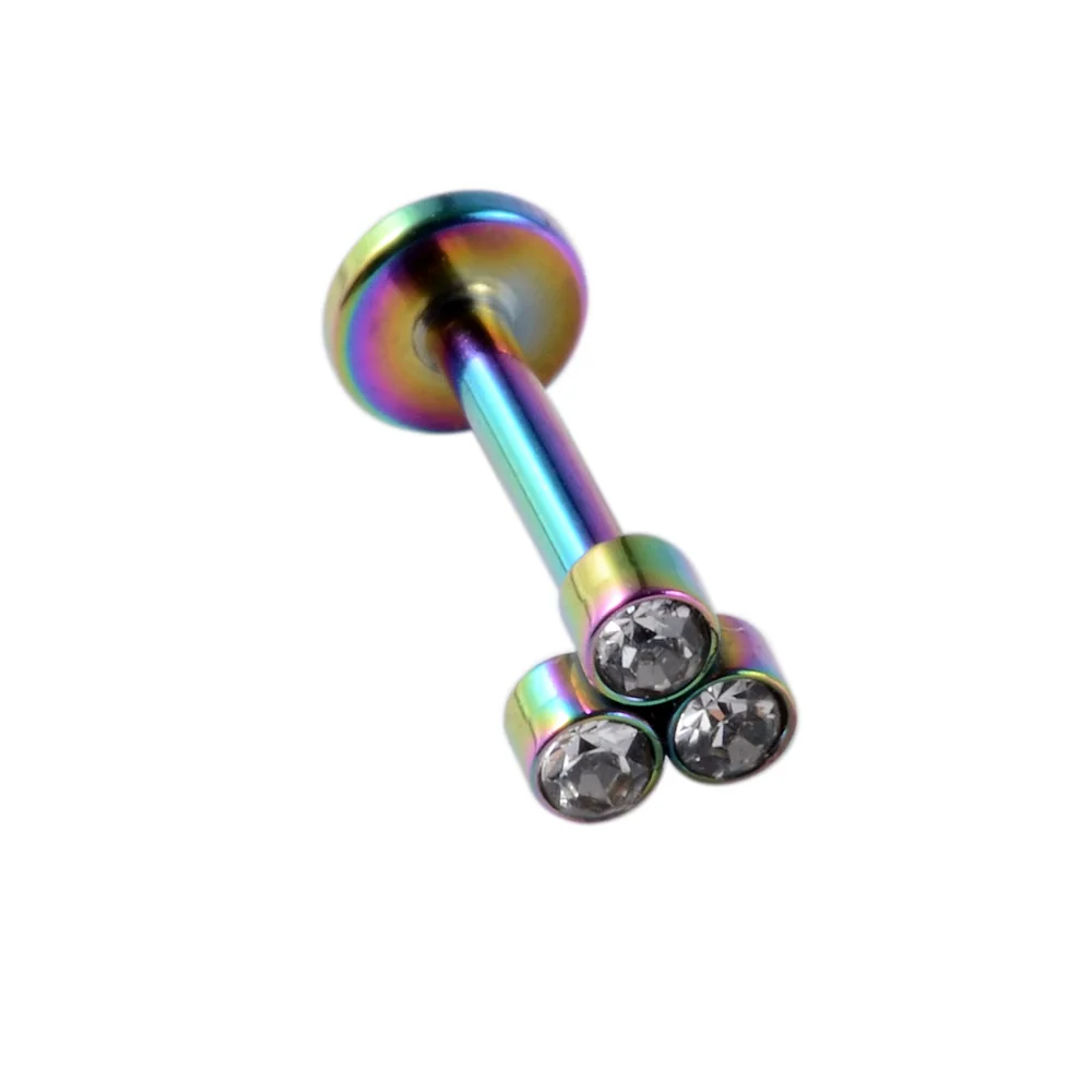Stainless Steel Electroplated Dot Inner Tooth Lip Nails Straight Pole Sunflower Ear Bone Nail Earrings - Image 13