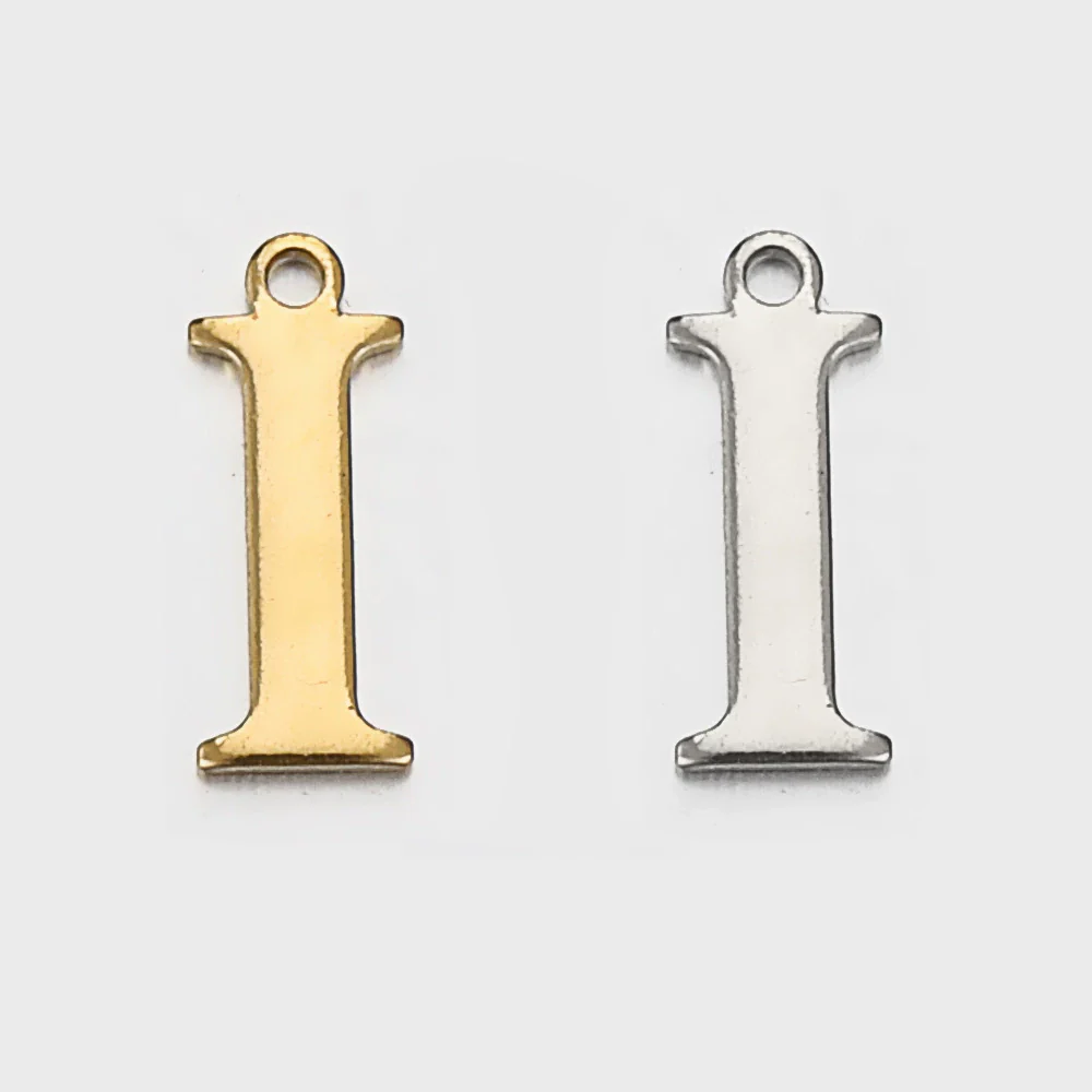 Stainless Steel Electroplated Letter Piercing Pendant - Image 14