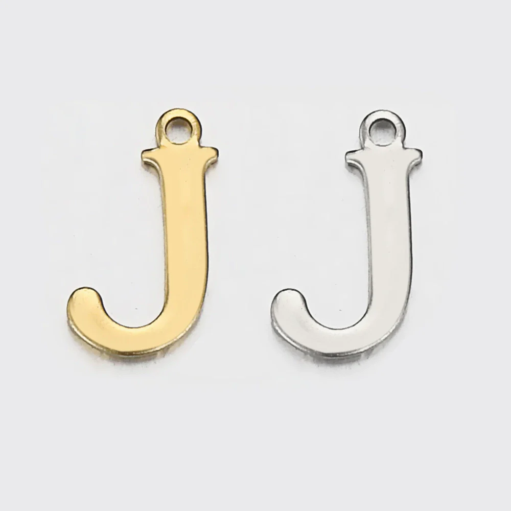 Stainless Steel Electroplated Letter Piercing Pendant - Image 15