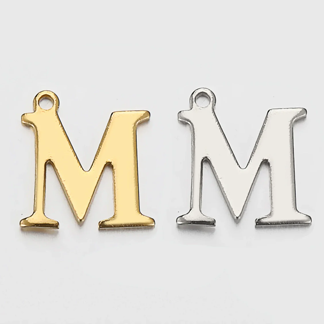 Stainless Steel Electroplated Letter Piercing Pendant - Image 18